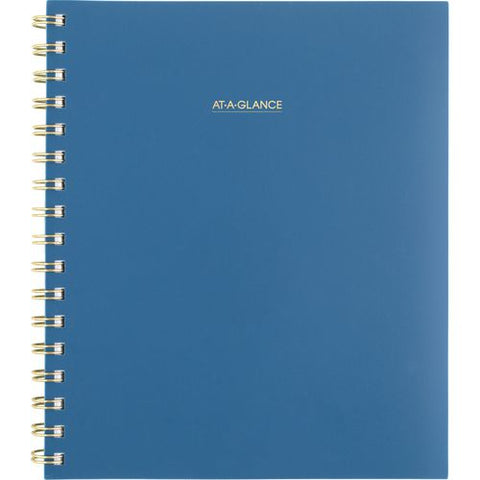 Harmony Weekly/monthly Poly Planner, 8.88 X 7.69, Blue/gold Cover, 13-month: Jan 2026 To Jan 2027