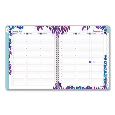 Wild Washes Weekly/monthly Planner, Flora And Fauna Artwork, 11 X 8.5, Blue Cover, 13-month: Jan 2025 To Jan 2026