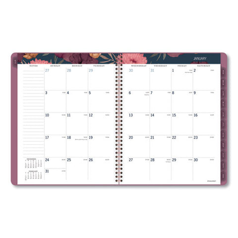 Dark Romance Weekly/monthly Planner, Floral Artwork, 11 X 8.5, Multicolor Cover, 13-month: Jan 2026 To Jan 2027