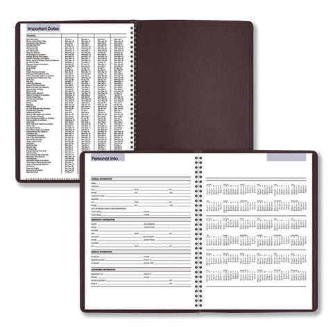 Dayminder Weekly Appointment Book, Vertical-column Format, 11 X 8, Burgundy Cover, 12-month (jan To Dec): 2026