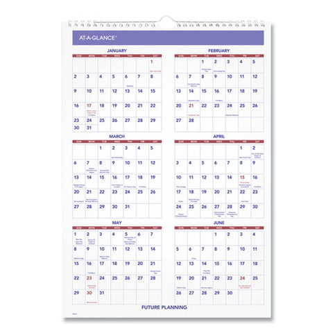 Monthly Wall Calendar With Ruled Daily Blocks, 12 X 17, White Sheets, 12-month (jan To Dec): 2026