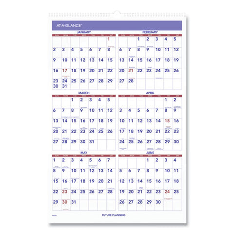 Monthly Wall Calendar With Ruled Daily Blocks, 15.5 X 22.75, White Sheets, 12-month (jan To Dec): 2026