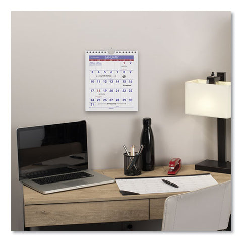 Mini Monthly Wall Calendar With Fold-out Easel, 7 X 8, White Sheets, 12-month (jan To Dec): 2026