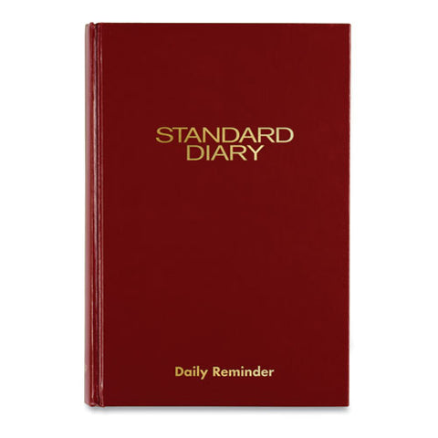 Standard Diary Daily Reminder Book, 2026 Edition, Medium/college Rule, Red Cover, (201) 8.25 X 5.75 Sheets