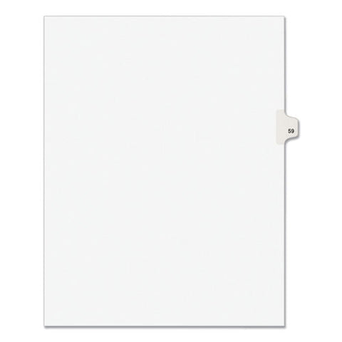 Preprinted Legal Exhibit Side Tab Index Dividers, Avery Style, 10-tab, 59, 11 X 8.5, White, 25/pack, (1059)
