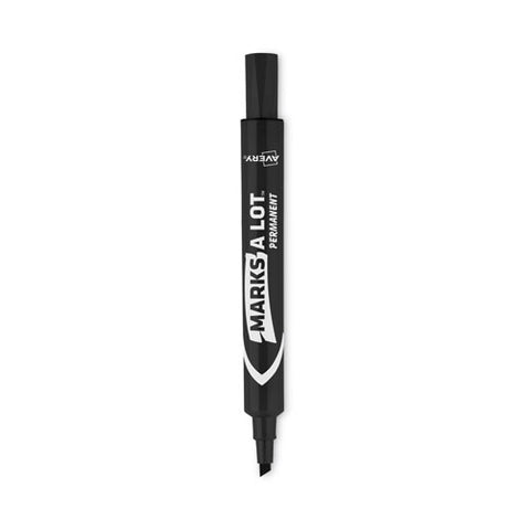 Marks A Lot Large Desk-style Permanent Marker, Broad Chisel Tip, Black, Dozen