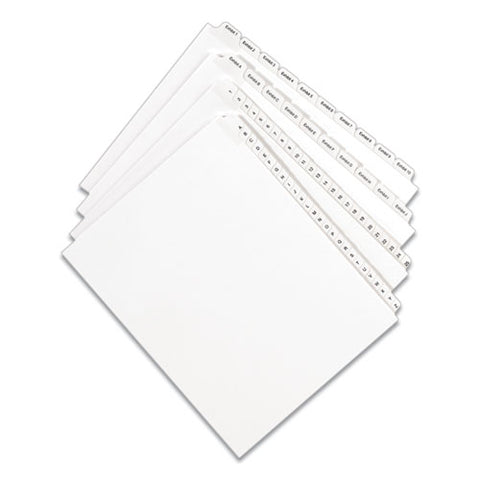 Preprinted Legal Exhibit Side Tab Index Dividers, Allstate Style, 10-tab, I To X, 11 X 8.5, White, 1 Set