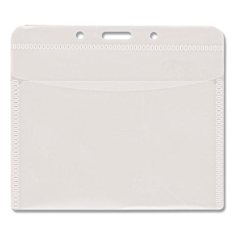 Pvc-free Badge Holders, Horizontal, Clear 4.5" X 4" Holder, 4.13" X 3.25" Insert, 50/pack