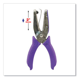 15-sheet Medium-duty One-hole Punch, Diamond Shape, Chrome