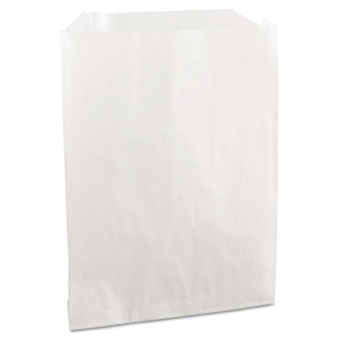 Grease-resistant Single-serve Bags, 6" X 0.75" X 7.25", White, 2,000/carton