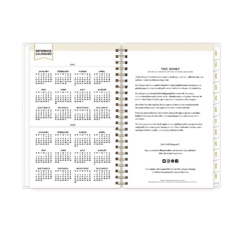 Day Designer Tile Weekly/monthly Planner, Geometric Artwork, 8 X 5, Blue/white Cover, 12-month (jan To Dec): 2026