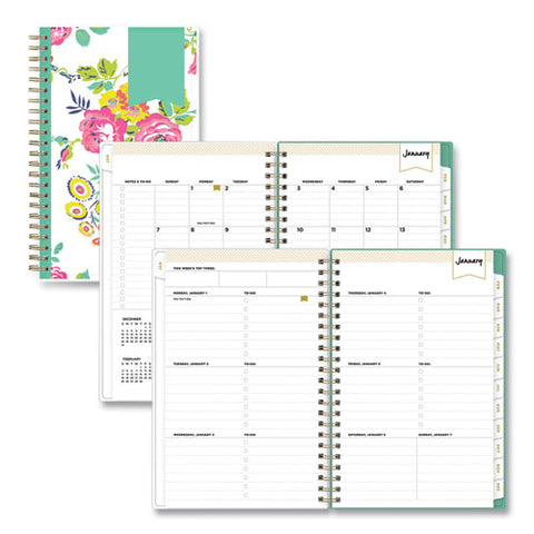 Day Designer Peyton Create-your-own Cover Weekly/monthly Planner, Floral Artwork, 8 X 5, White, 12-month (jan-dec): 2026
