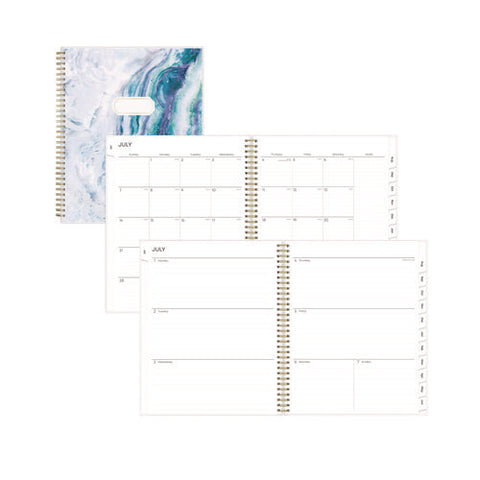 Gemma Academic Year Weekly/monthly Planner, Geode Artwork, 11 X 8.5, Blue/purple Cover, 12-month (july To June): 2025 To 2026