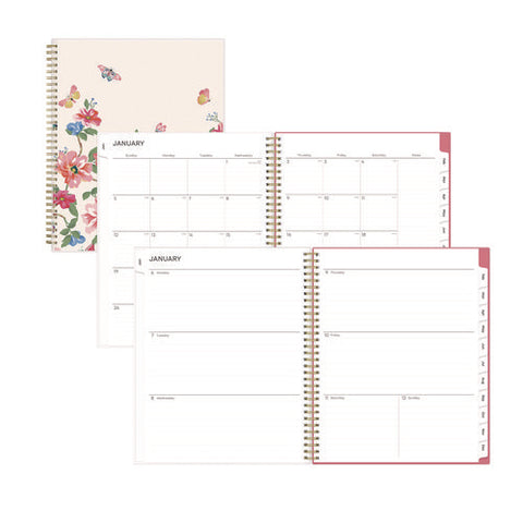 Fly By Frosted Weekly/monthly Planner, Butterflies Artwork, 11 X 8.5, Blush/pink Cover, 12-month (jan To Dec): 2025