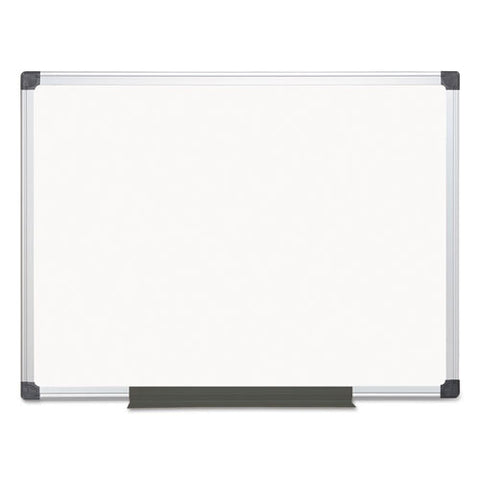 Value Melamine Dry Erase Board, 36" X 48", White Surface, Satin Aluminum Frame