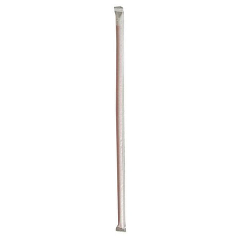 Wrapped Giant Straws, 10.25", Polypropylene, Red, 300/pack, 4 Packs/carton