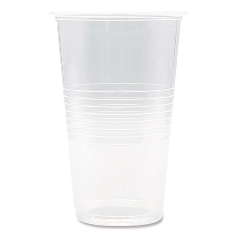 Translucent Plastic Cold Cups, 20 Oz, Clear, 50/pack