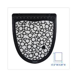Disposable Urinal Floor Mat 2.0, Slip-resistant Rubber, 17.5 X 20, Black/white, 6/carton
