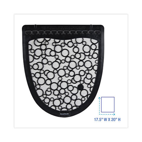 Disposable Urinal Floor Mat 2.0, Slip-resistant Rubber, 17.5 X 20, Black/white, 6/carton
