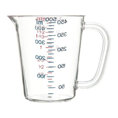 Commercial Measuring Cup, 1 Pt, Plastic, Clear