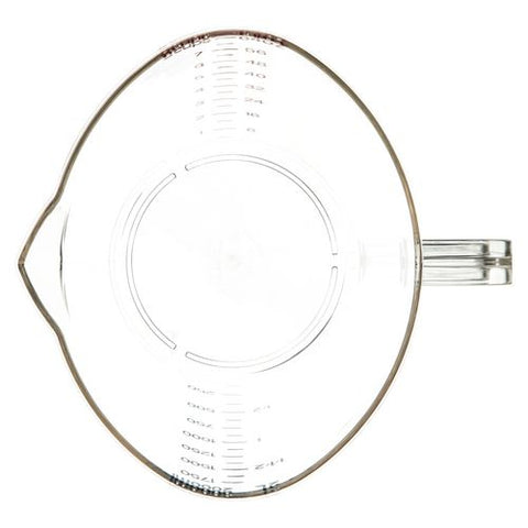 Commercial Measuring Cup, 0.5 Gal, Plastic, Clear