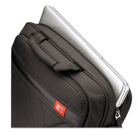 Diamond Laptop Briefcase, Fits Devices Up To 17", Nylon, 17.3 X 3.2 X 12.5, Black