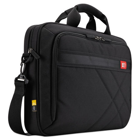 Diamond Laptop Briefcase, Fits Devices Up To 17", Nylon, 17.3 X 3.2 X 12.5, Black