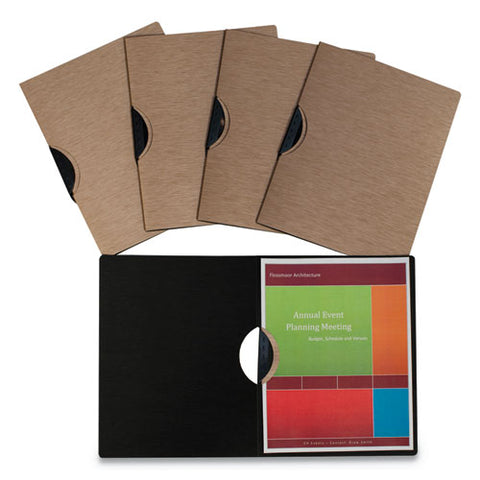 Modern Metallic Executive Style Report Cover, Swing Clip, 8.5 X 11, Bronze/bronze, 5/pack