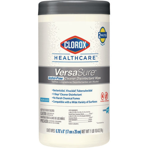 Versasure Cleaner Disinfectant Wipes, 1-ply, 6.75 X 8, Original Scent, White, 85 Towels/can