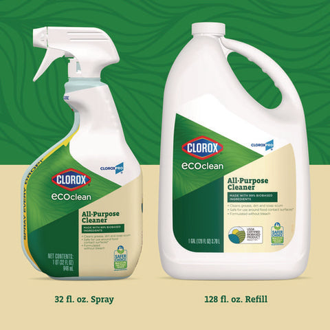Clorox Pro Ecoclean All-purpose Cleaner, Refill, Unscented, 128 Oz Bottle, 4/carton