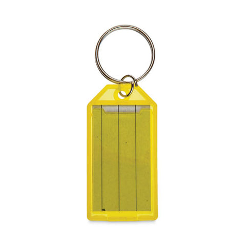 Key Tags, Metal/plastic, Green/orange/purple/yellow, 4/pack