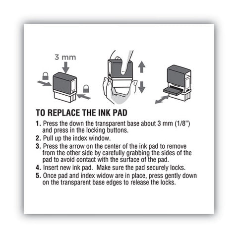 Replacement Ink Pad For 2000plus 1si30pgl, 1.94" X 0.25", Red
