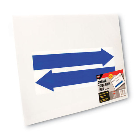 Stake Sign, Blank White, Includes Directional Arrows, 15 X 19