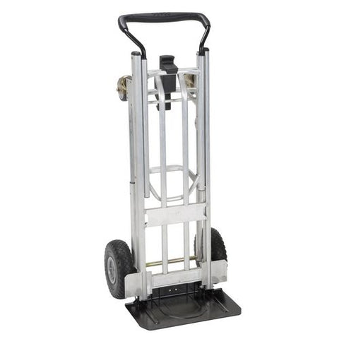 Heavy Duty 4-in-1 Truck, Supports 800 Lb (hand Truck) 1,000 Lb (cart/platform Truck), 19.69" X 18.7" X 48.31", Silver/black