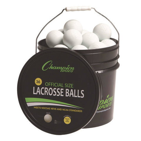 Bucket Of Lacrosse Balls, Regulation Size, White, 36 Balls/bucket