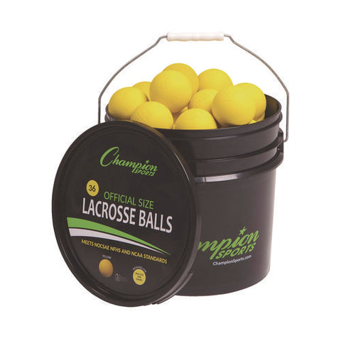 Bucket Of Lacrosse Balls, Regulation Size, Yellow, 36 Balls/bucket