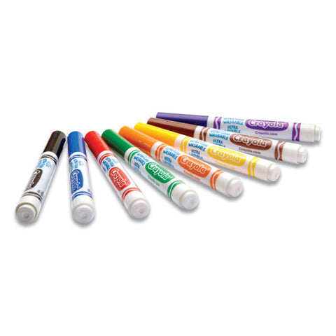 Ultra-clean Washable Markers, Fine/broad Wedge/chisel Tips, Assorted Colors, 8/box