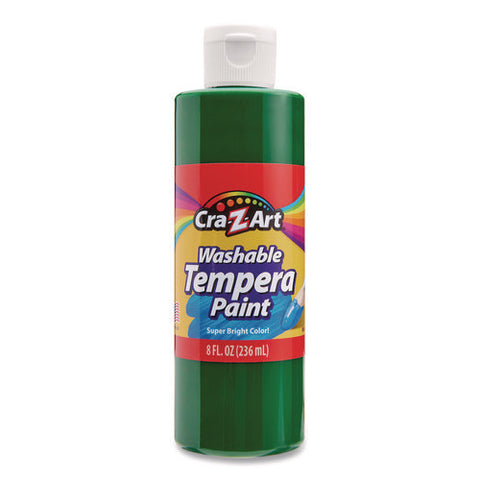 Washable Tempera Paint, 10 Assorted Colors, 8 Oz Bottle, 10/pack