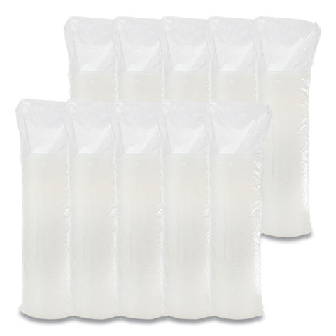 Plastic Lids, Straw-slot Lid, Fits 12 Oz To 24 Oz Hot/cold Foam Cups, Translucent, 100/pack, 10 Packs/carton