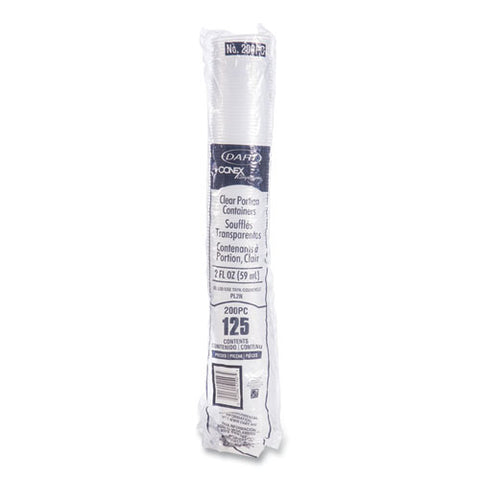 Conex Complements Portion/medicine Cups, 2 Oz, Plastic, Clear, 125/bag, 20 Bags/carton