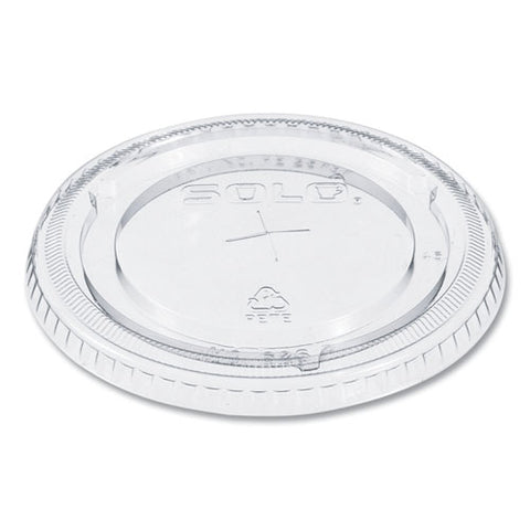 Pete Flat Straw-slot Cold Cup Lids, Fits 16 Oz To 24 Oz Cold Cups, Plastic, Clear, 100/pack, 10 Packs/carton