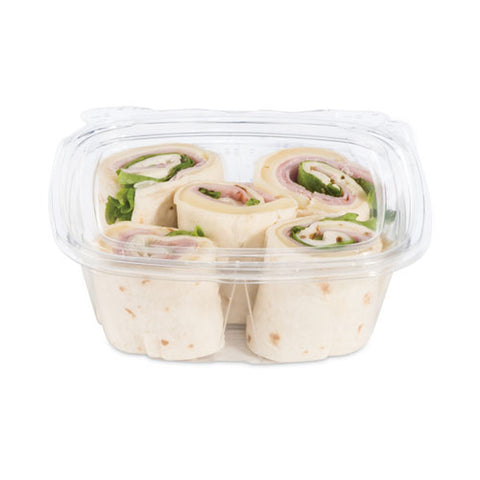 Clearpac Safeseal Tamper-resistant/evident Containers, Flat Lid, 12 Oz, Clear, Plastic, 100/bag, 2 Bags/carton