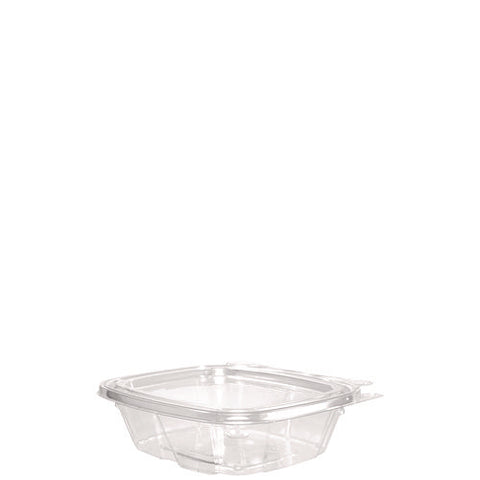 Clearpac Safeseal Tamper-resistant/evident Containers, Flat Lid, 8 Oz, Clear, Plastic, 100/bag, 2 Bags/carton