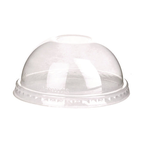 Greenstripe Cold Cup Dome Lids, With Hole, Fits 9 Oz To 24 Oz Cold Cups, Plastic, Clear, 100/pack, 10 Packs/carton