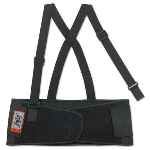Proflex 1650 Economy Elastic Back Support Brace, 2x-large, 42" To 46" Waist, Black