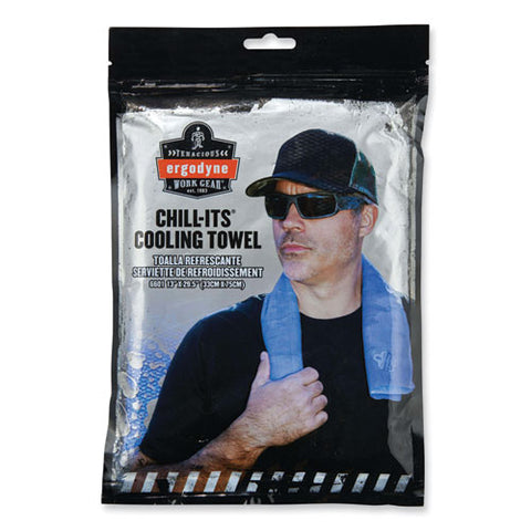 Chill-its 6601 Economy Evaporative Pva Cooling Towel, 29.5 X 13, One Size Fits Most, Pva, Blue