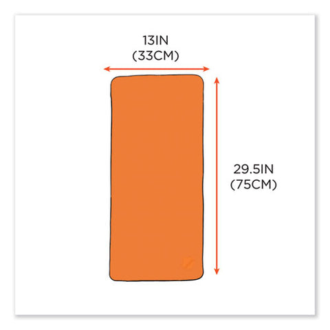 Chill-its 6602 Evaporative Pva Cooling Towel, 29.5 X 13, One Size Fits Most, Pva, Orange