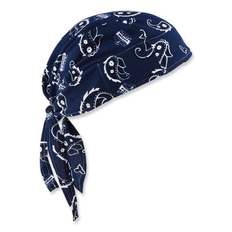Chill-its 6615 High-performance Bandana Doo Rag With Terry Cloth Sweatband, One Size Fits Most, Navy Western