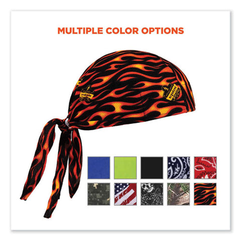 Chill-its 6615 High-performance Bandana Doo Rag With Terry Cloth Sweatband, One Size Fits Most, Flames