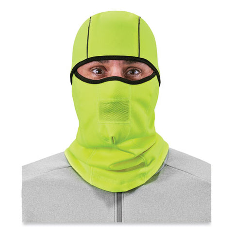 N-ferno 6823 Hinged Balaclava Face Mask, Fleece, One Size Fits Most, Lime